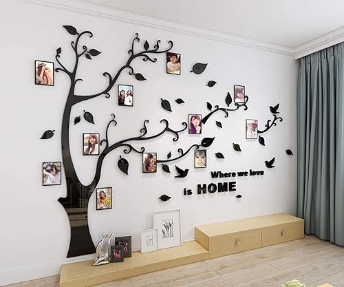 Calcomanías de pared de árbol 3D - DIY, calcomanías de marcos de fotos y árbol de pared, marcos para fotos familiares, murales con calcomanías, disponible en Yaxa Colombia