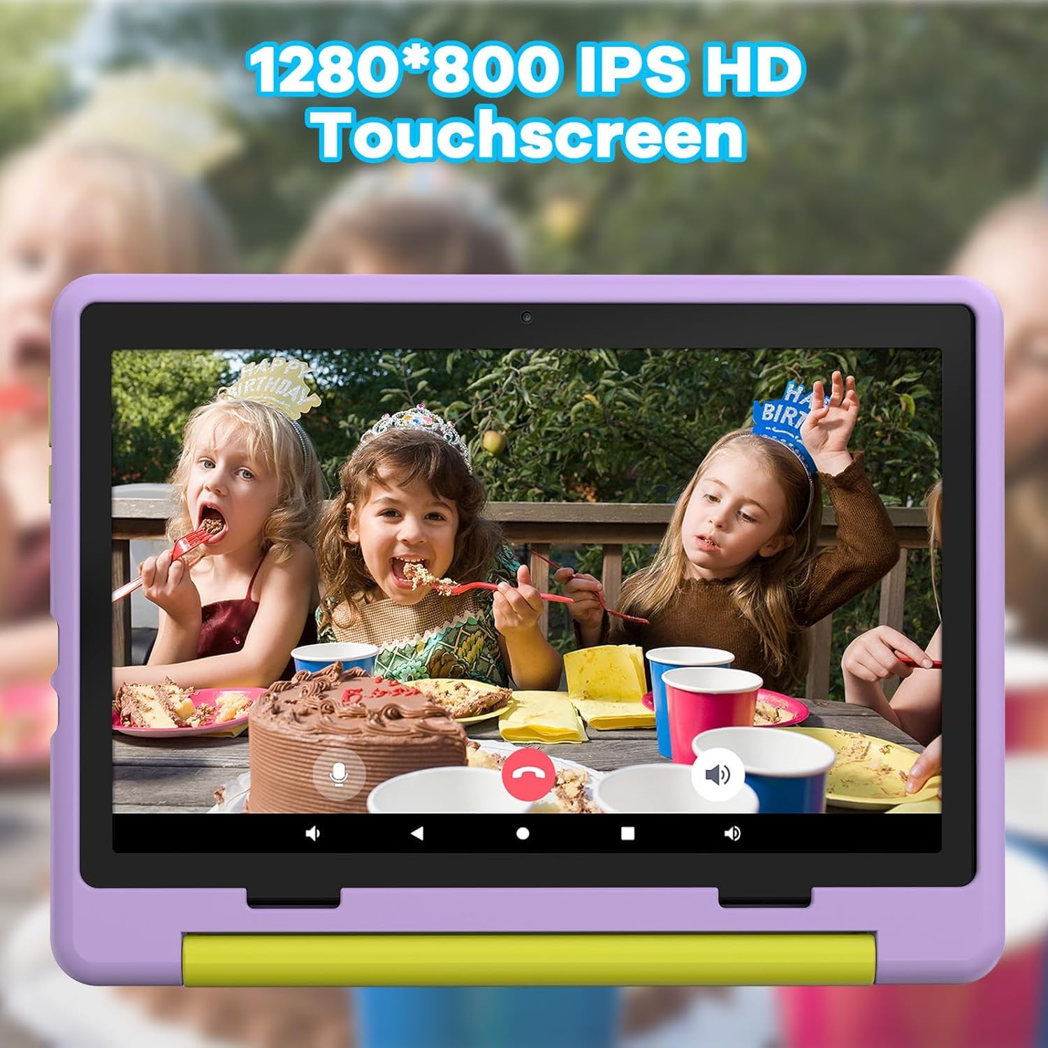 MUISOO 10 Inch Kids Tablet, Android 14 tablet for kids with Octa Core Processor, 8GB RAM 64GB ROM 1TB TF, 5000mAh Battery, WiFi, Bluetooth, Type-C, Kids Tablets with 8+5MP Dual Camera (Purple) — view 5