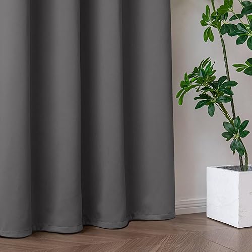 Miniatura 78 de Cortinas opacas para sala de estar, cortinas 100% opacas de 84 pulgadas de largo, juego de 2 paneles, con aislamiento térmico, pestaña trasera y