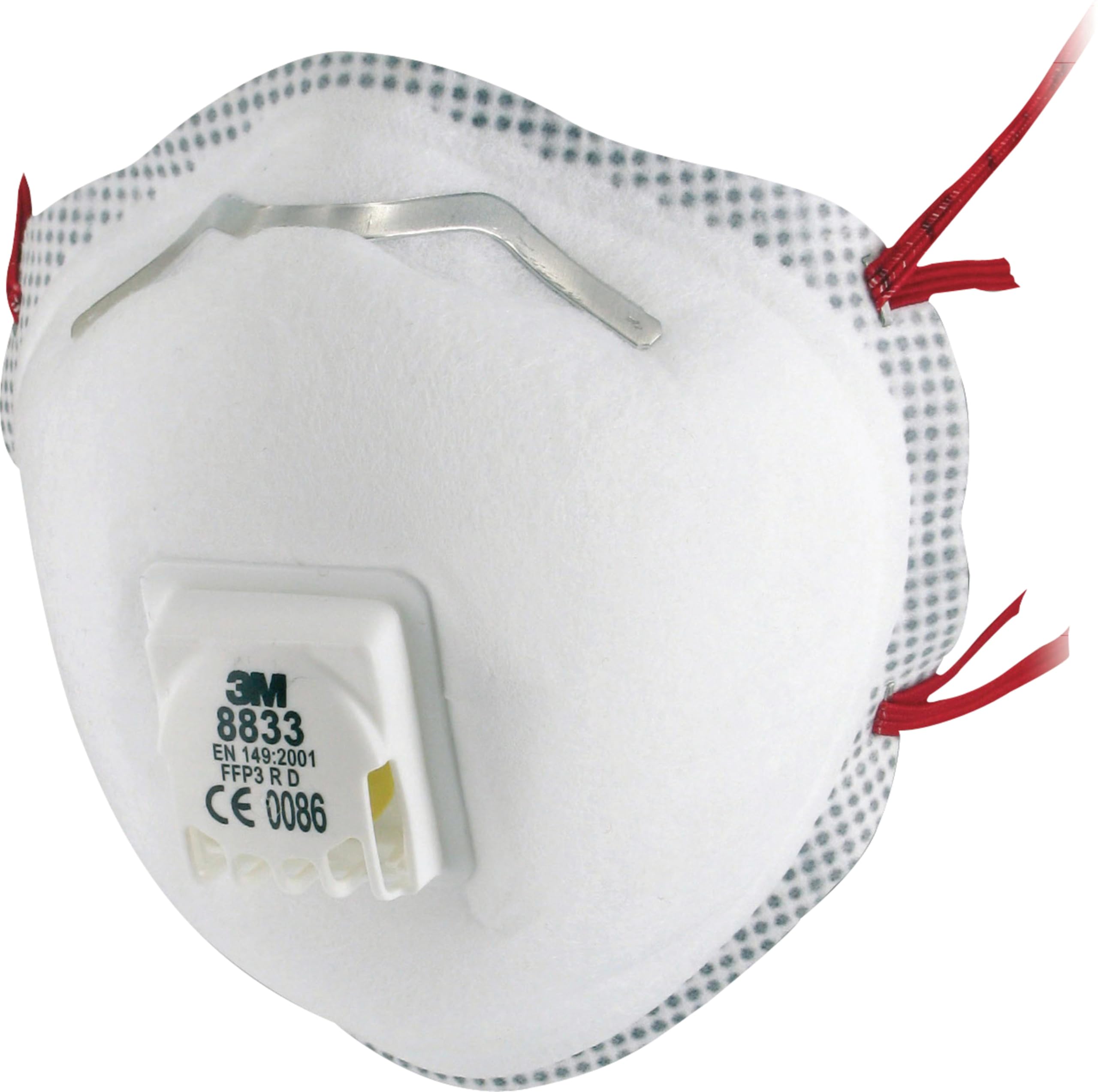3M 8833 Ffp3 Respiratore Monouso, Confezione Da 10, Fumo