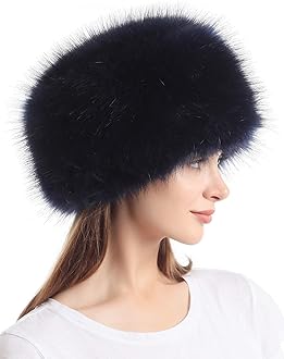 sy soul young Women's Winter Faux Fur Cossak Russian Style Hat Warm Cap