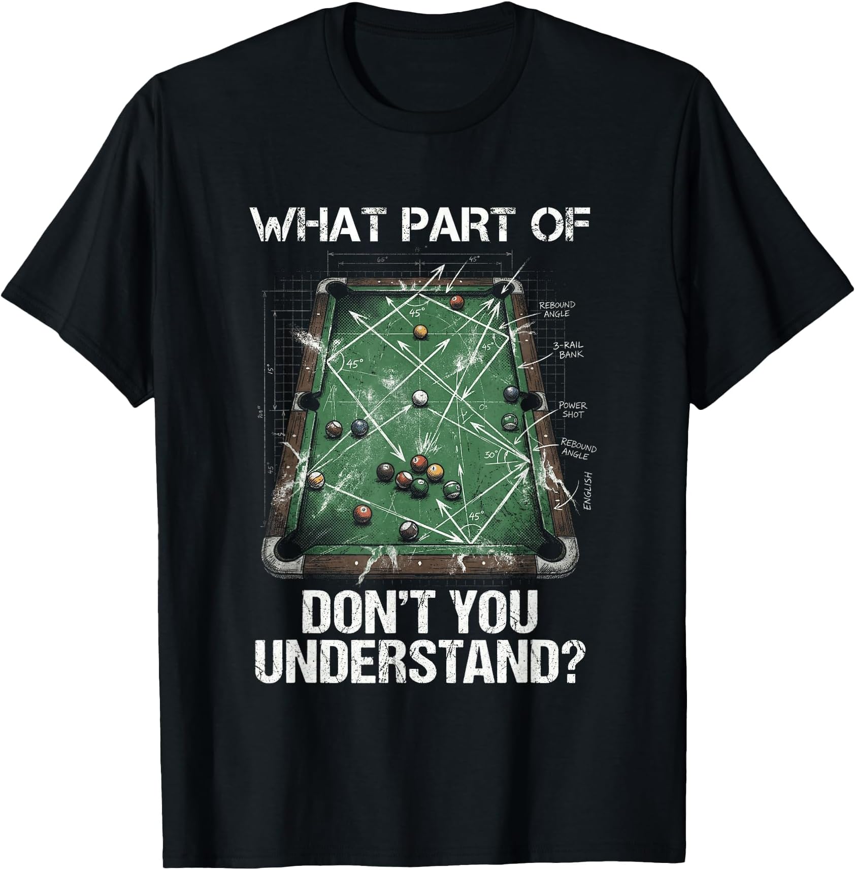 Humor Funny Billiards Blueprint T-Shirt