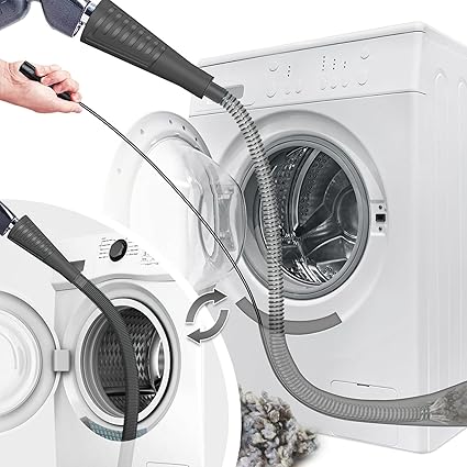 Sealegend V2 Dryer Vent Cleaner Kit with Guide Wire Vacuum Hose Attachment Brush Lint Remover Power Washer and Dryer Vent Vacuum Hose Black