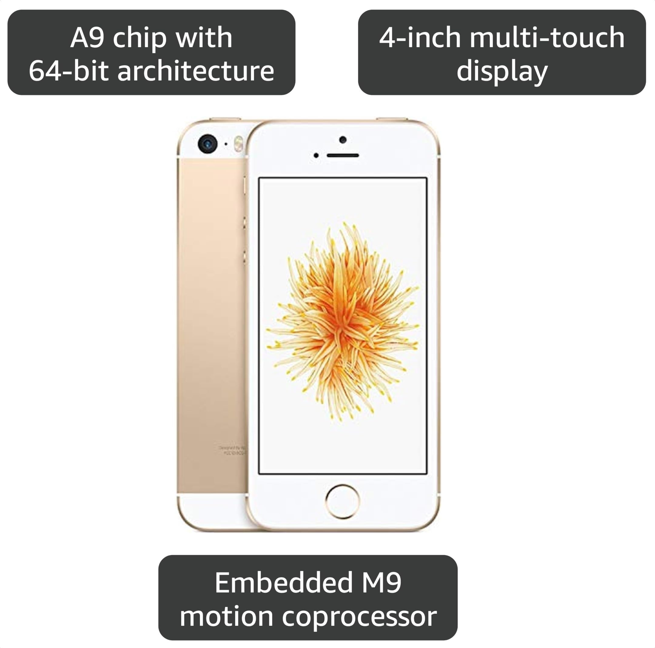 Amazon.com: Apple iPhone SE a1662 64GB Gold GSM Unlocked (Renewed