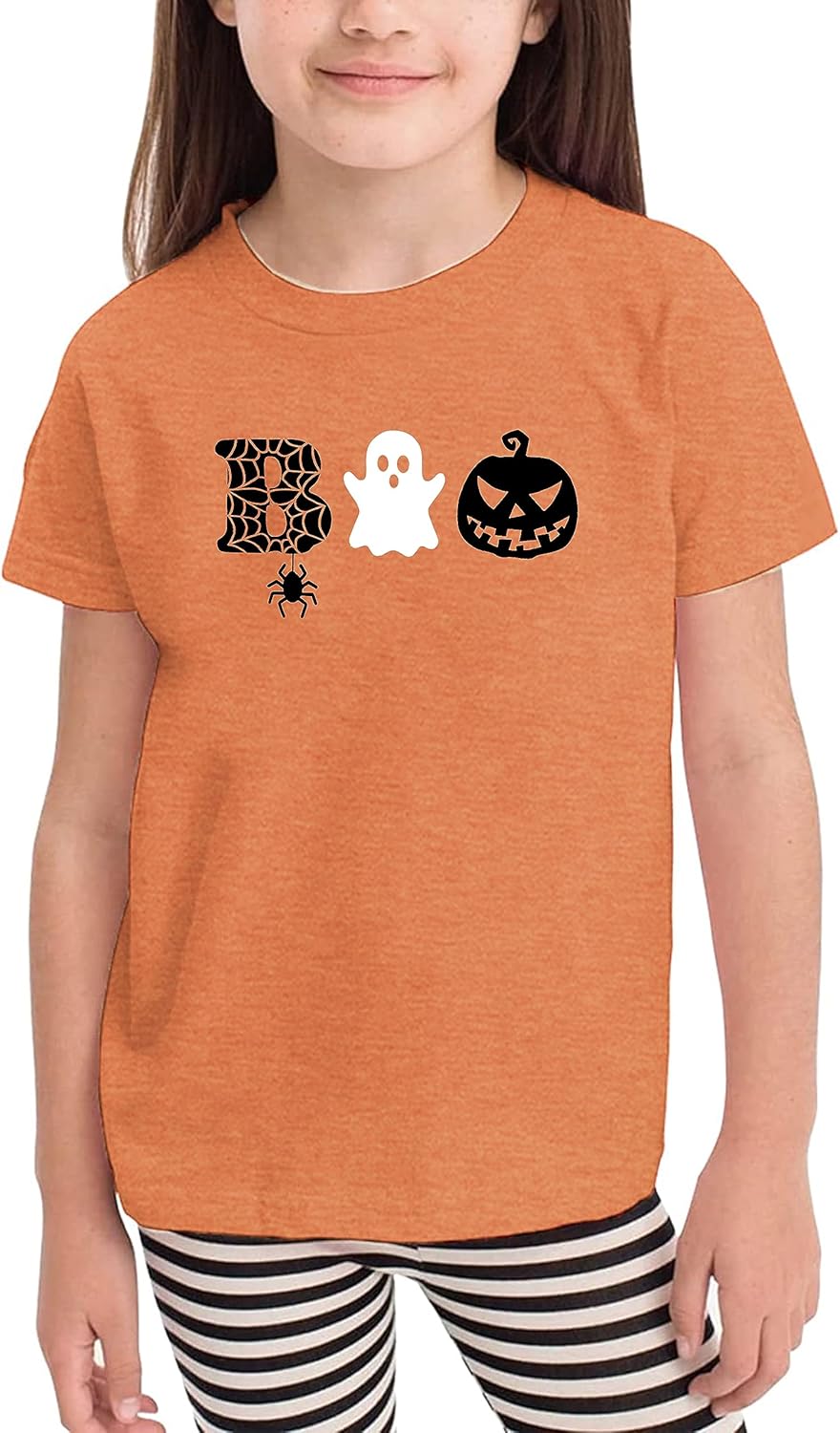 Kids Halloween Boo Shirt Toddler Boys Girls Cute Fall Pumpkin T Shirt Ghost Holiday Boos Short Seleve Tee Tops - Image 2