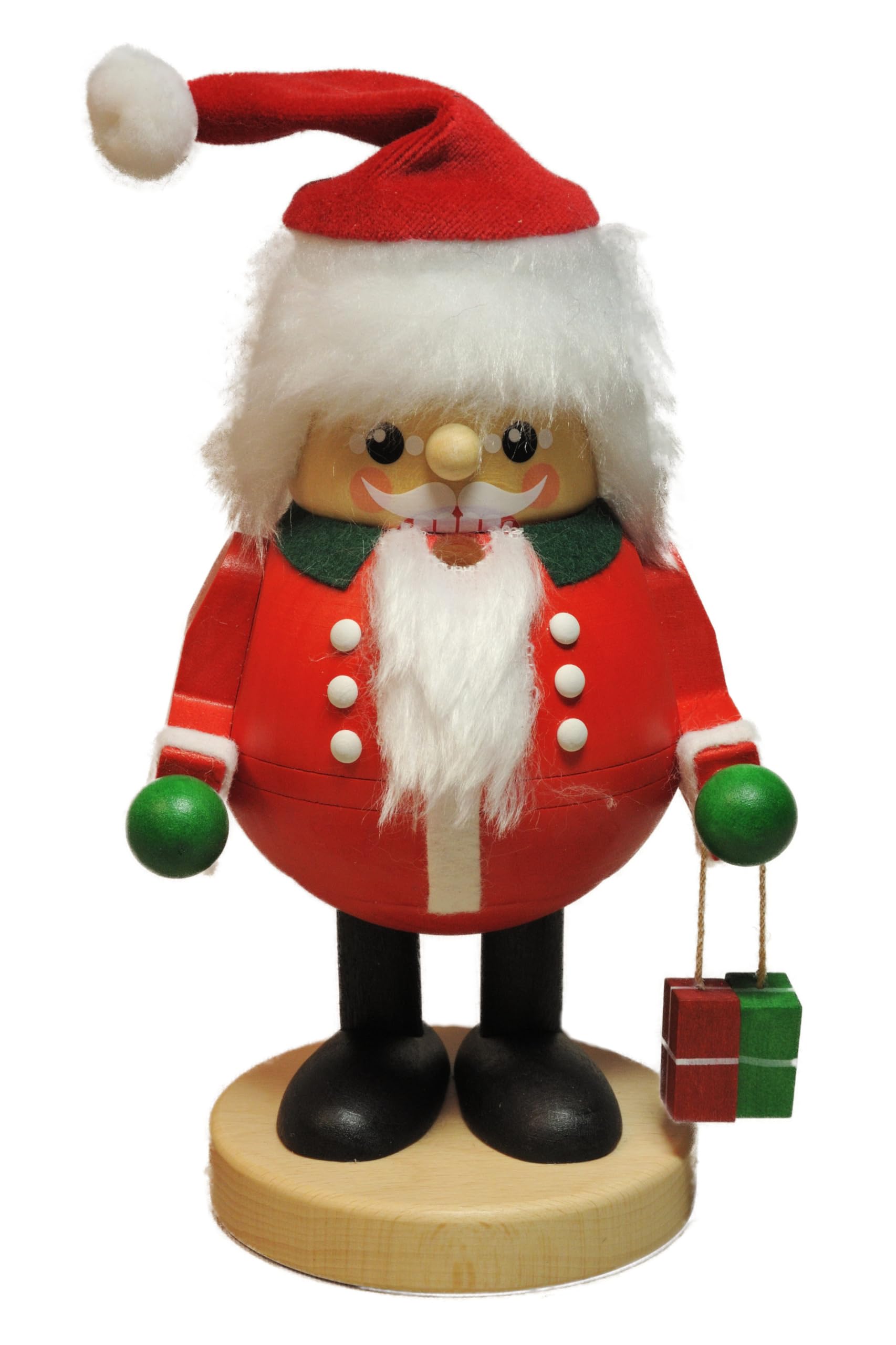 Richard Glaesser Smoker Santa with Packages Standing from Seiffen in the Ore Mountains, 26643