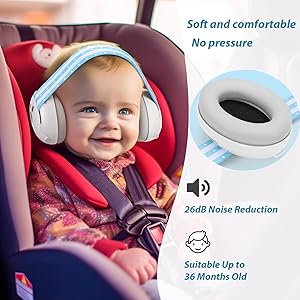 Laudexua Baby Ear Protection, Noise Cancelling Headphones for Babies and Toddlers Up to 36 Months
