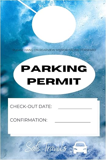 Cartão de cartão de estacionamento de hotel, pacote com 1000 peças, melhor para hotéis, resorts e motéis etiquetas de estacionamento de veículos, o tamanho é de 8,9 cm de largura e 14 cm de