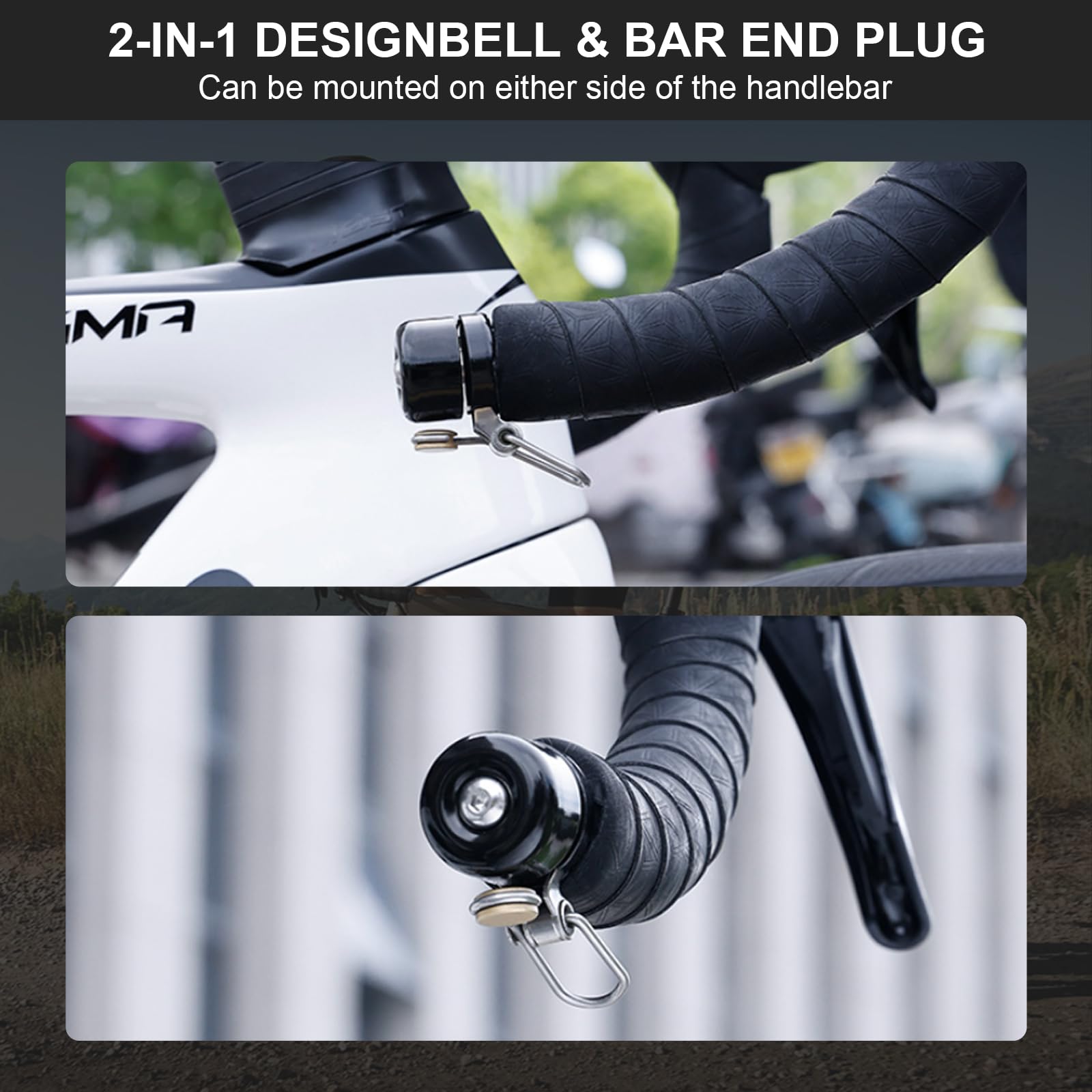 Gravel Bike Glocke Fahrradklingel Rennrad 2in1 Kupferlegierung Mit  Lenkerstopfen - 100dB Laute Glocke Fr 22,2mm Lenker, Mountainbike, Gravel  Bike