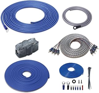 Recoil RCK84 True 8 Gauge Complete 4-Channel CCA Amplifier Wiring Kits with OFC RCA Cable