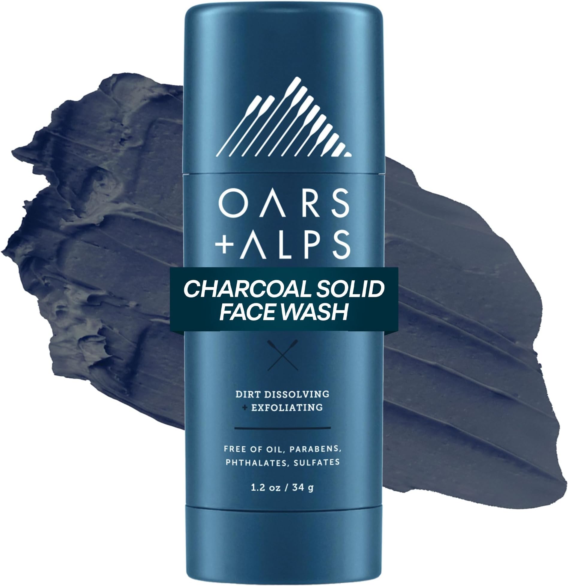 - Exfoliating Face Wash Stick, 2-in-1 Facial Cleanser & Face Exfoliant with Activated Charcoal, Alpine Moss, Dermatologist Tested, Spill Free, Travel Size, 1.2 Oz