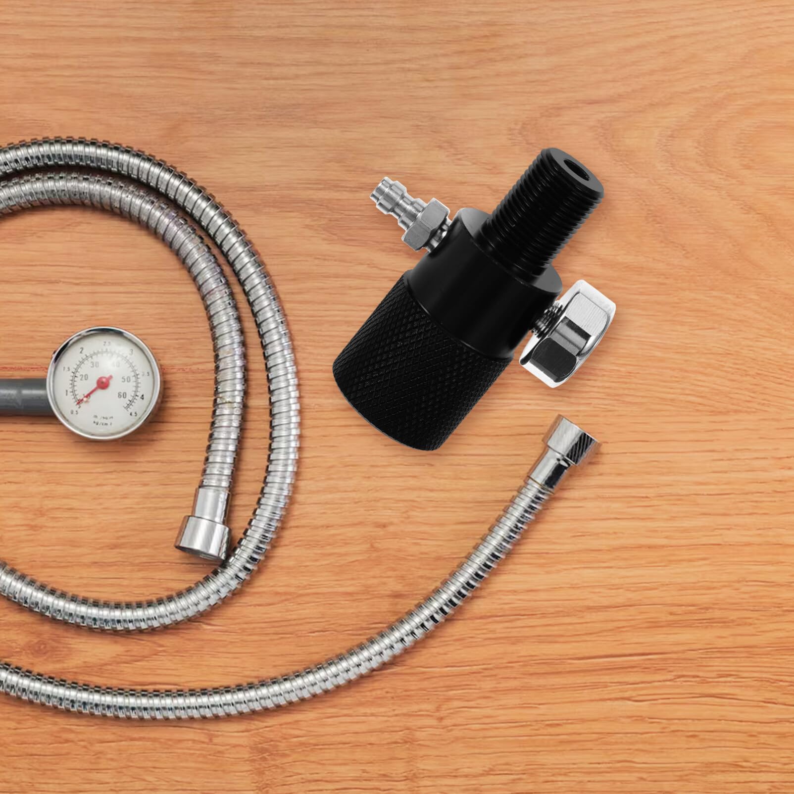 Angoily Quick Adapter for Sparkling Water Maker Cylinder Tank Adapter Quick Adapter for Cylinder Converter Regulator Adapter Aluminum Alloy Soda Water Strap Watch