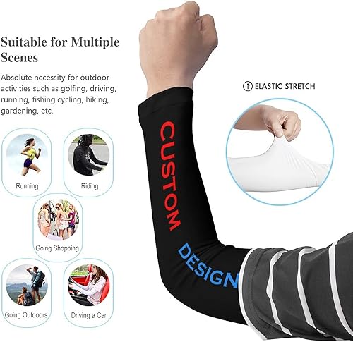 Miniatura 3 de Mangas de compresión de enfriamiento personalizadas para brazo añade tu diseño de fundas personalizadas para actividades al aire libre