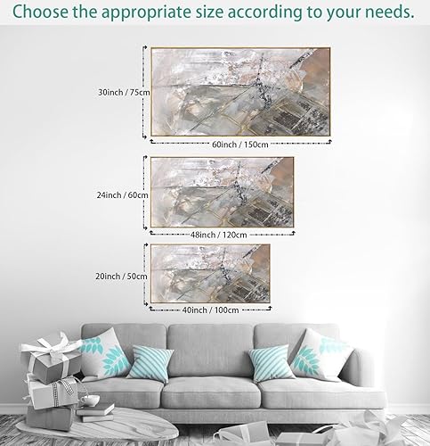 Miniatura 2 de Lienzo abstracto para pared, pintura de fantasía gris, decoración de pared, tinta fluida, obra de arte moderna para sala de estar, dormitorio,