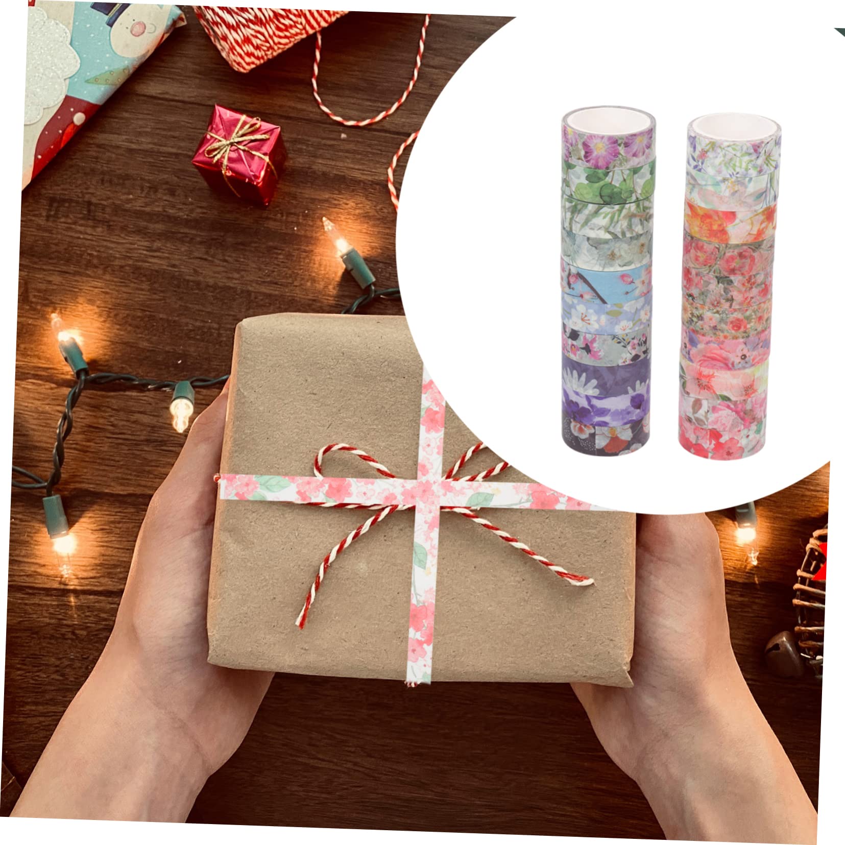 Ciieeo 40rollos Cinta Washi Floral para Scrapbooking y Decoración De Diarios Accesorios para Manualidades Fácil De Usar y Aplicar Superficies