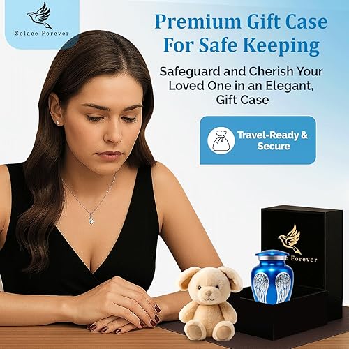 Miniatura 4 de Urnas pequeñas para cenizas humanas Mini urna de recuerdo para cenizas para honrar a tus seres queridos Capacidad para 3 pulgadas cúbicas