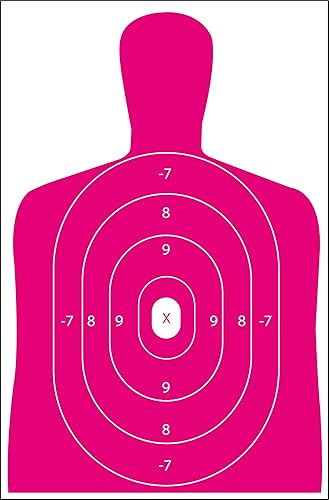 Freedom Gun Targets - Objetivos de tiro de silueta rosa de 23 x 35 pulgadas