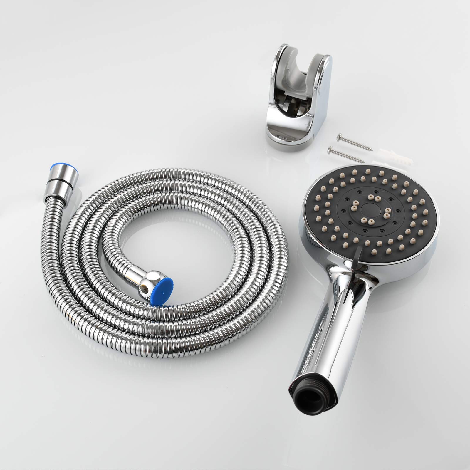 Alcachofa de ducha con 5 pulverizadores M universal con manguera y soporte BS144CF flujo de agua fácil experiencia de baño