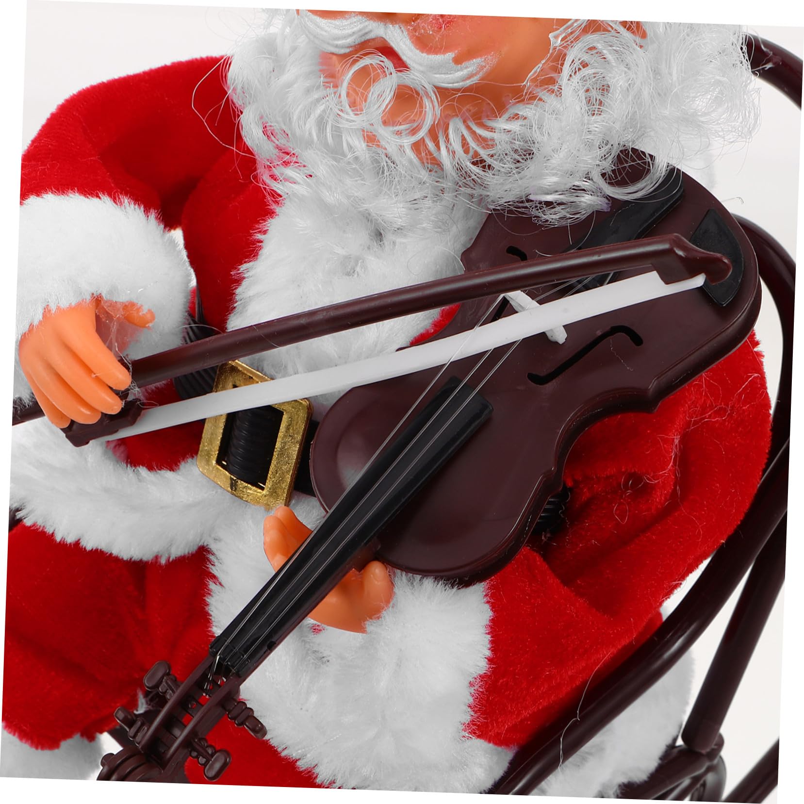 Juguete De Papá Noel Eléctrico con Música y Silla De Ruedas Figura Decorativa Divertida para Fiestas Navideñas Adorno De Mesa para Celebraciones Festivas