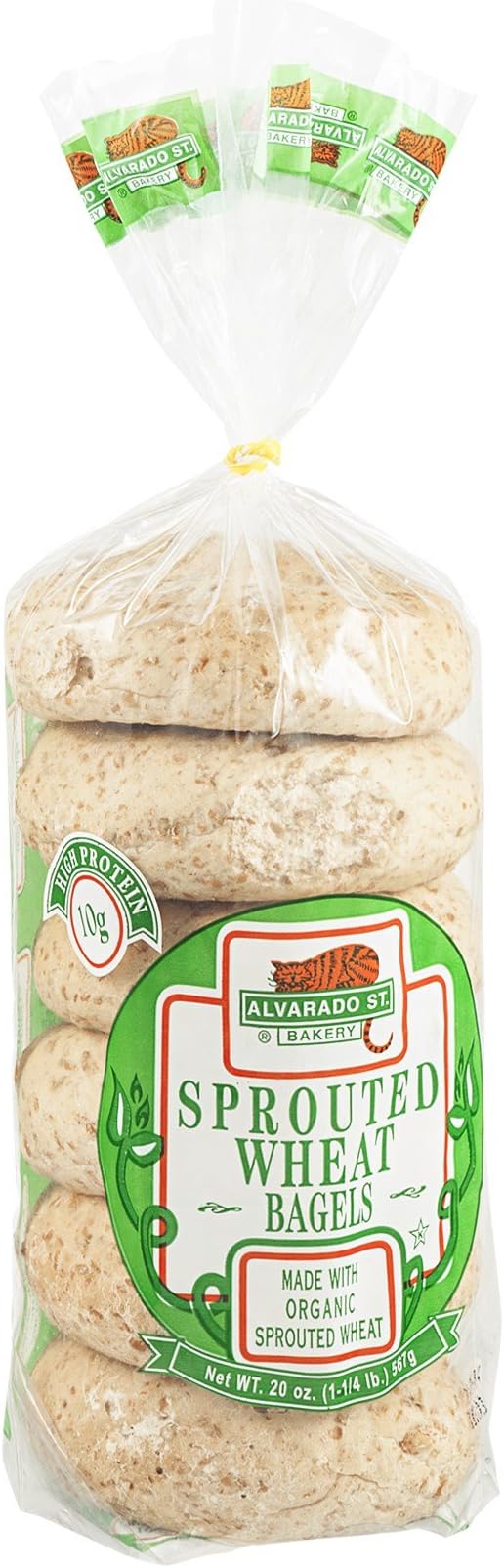 Alvarado Street Bakery Organic Sprouted Wheat Original Bagel, 20 Ounce -- 6 per case.