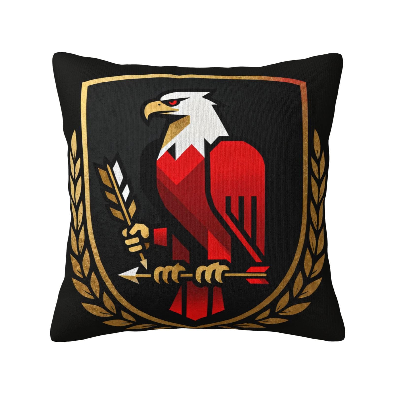 Red Bird Print Decorative Throw Pillow Covers for Sofa, Outdoor and World Cup Celebrations