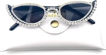 Fashion bling Rhinestone Cat Eye Sunglasses for Women Retro Narrow Cat-eye Diamond Sun Glasses Vintage Style