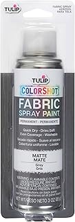 Tulip ColorShot Instant Fabric Spray Paint, Permanent Color Spray-On Fabric Paint, 3oz, Gray