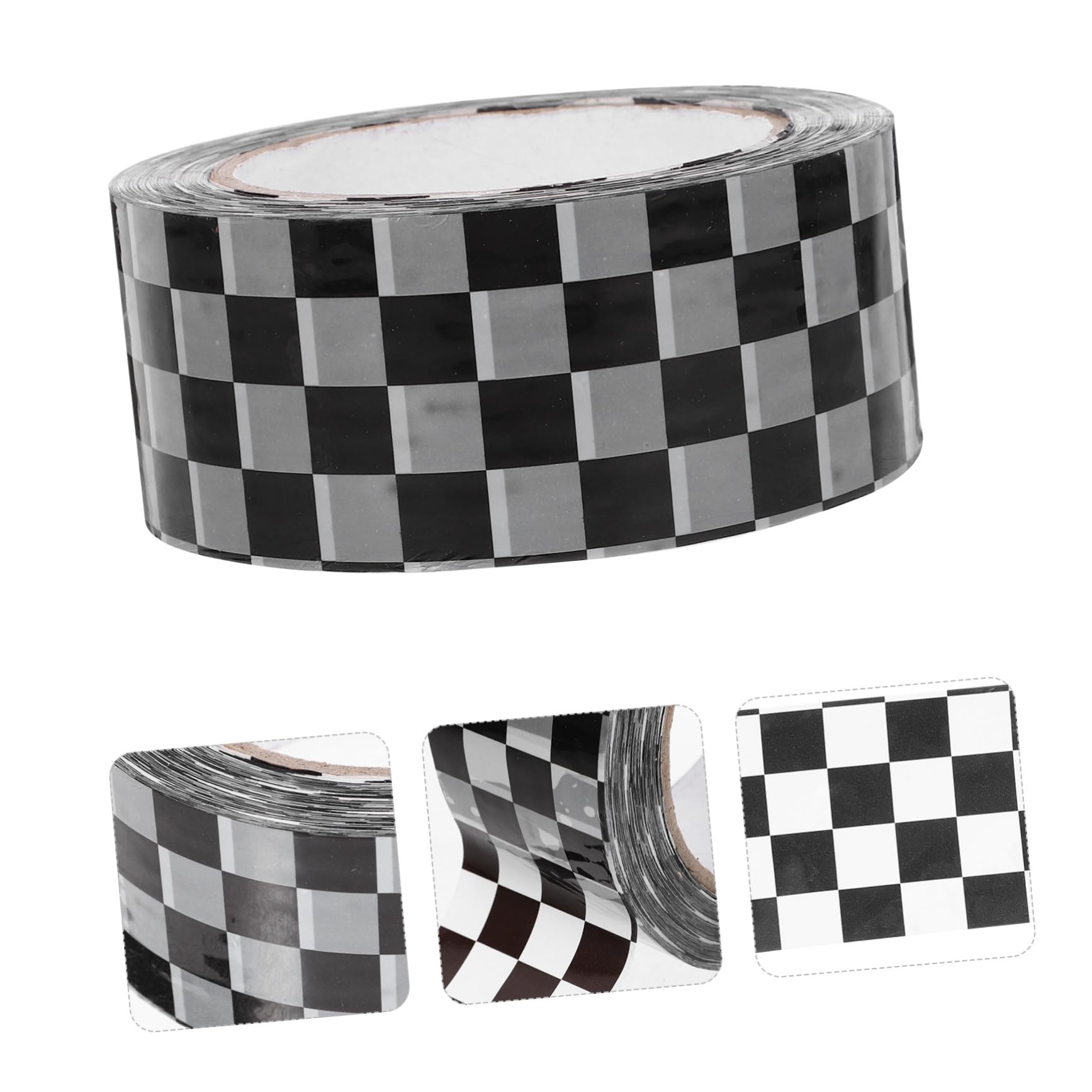 DOITOOL 5 Rollen Kariertes Paketklebeband aus Bopp Stark Klebend Leicht und für Kartonversiegelung DIY Verpackung Expressboxen Einfaches Design Vielseitig Einsetzbar