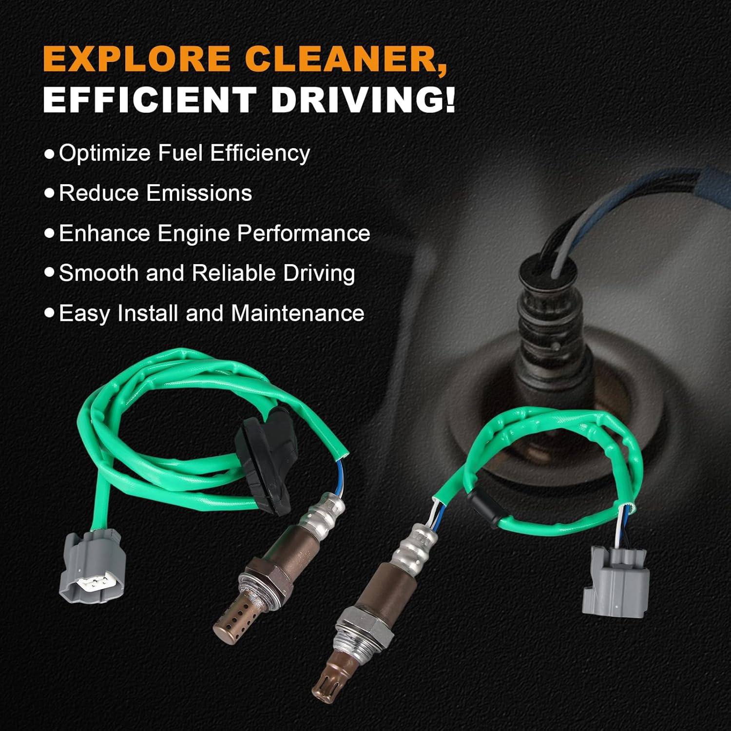 OTO-K 234-4797 234-9040 O2 Oxygen Sensor Upstream Downstream 2Pcs 2.4L Compatible with 2003-2007 Accord DX EX LX SE, 13704 2344363 36531RAAA01 36531RAAA02 36532RAAA01