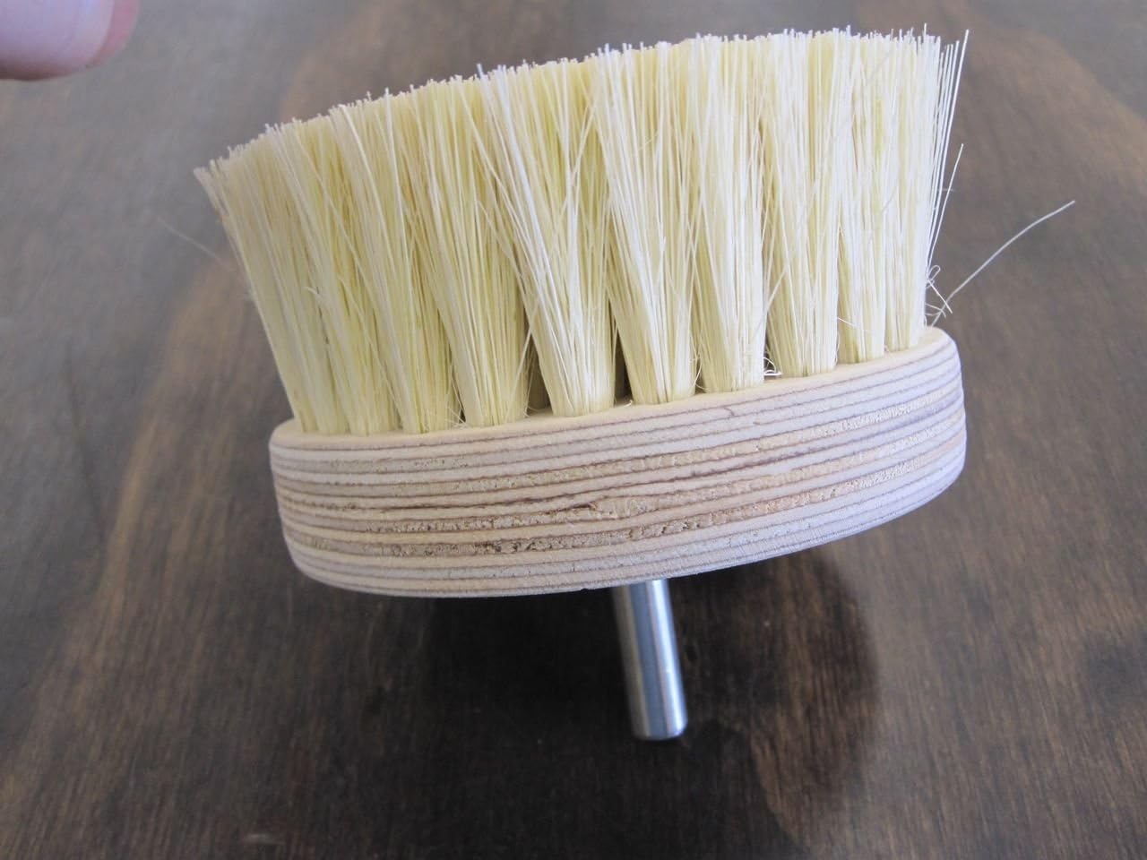 Wax buffing brush for your drill pine brush great for chalk paint