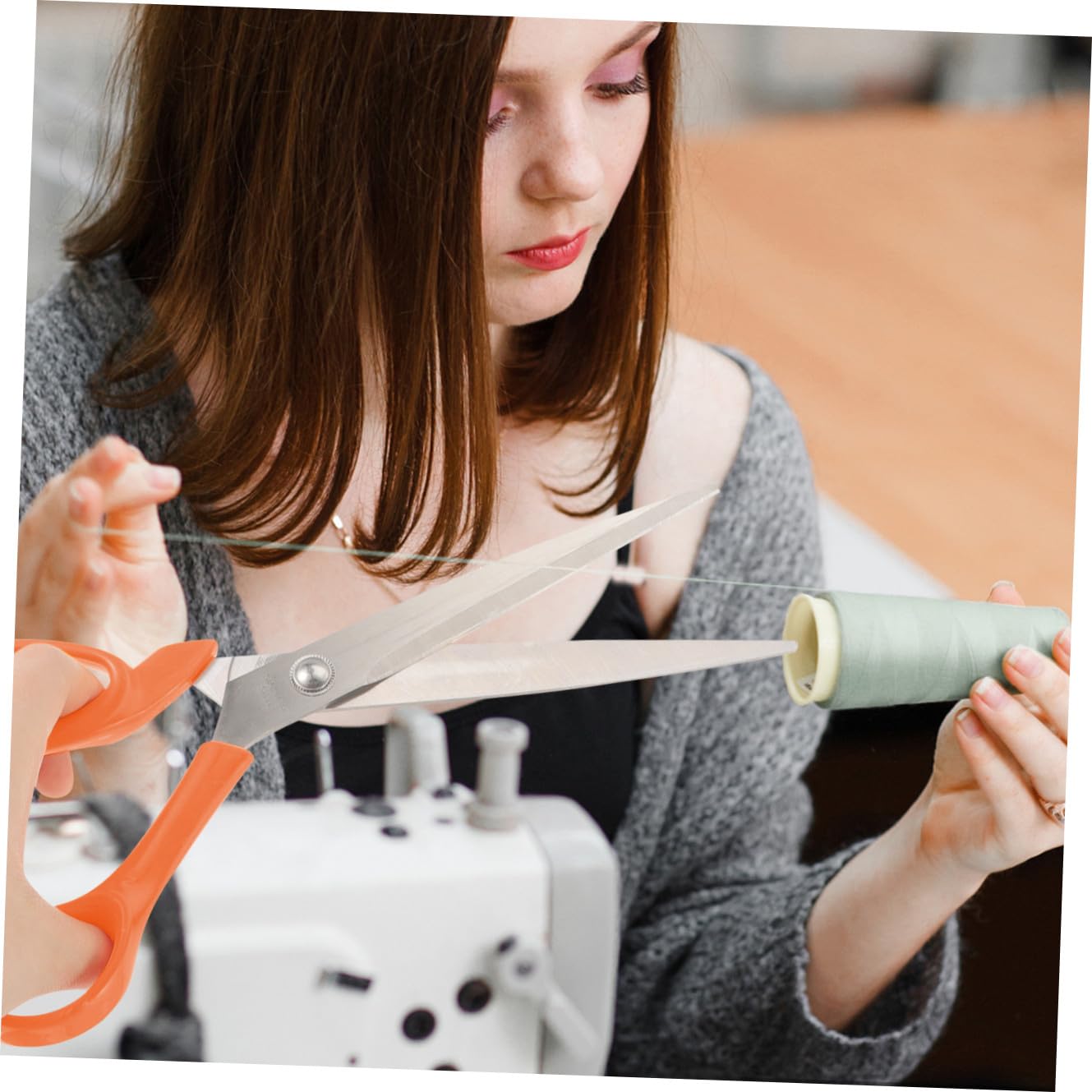 Uonlytech 5stücke Kreative Stoffschere Mit Ergonomischem Griff Hochwertige Und Bastelschere Für Für Handwerk Schule Und Büro Orange