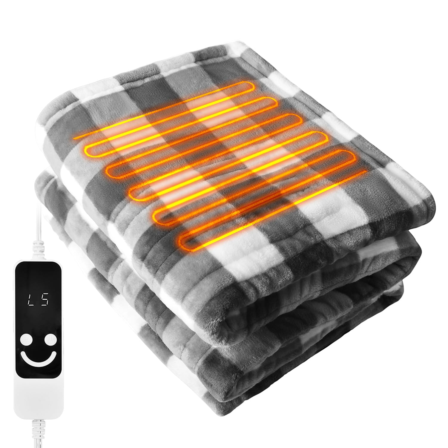 Amazon.co.jp: 電気毛布 掛け 敷き 190×130cm 大きいサイズ チェック