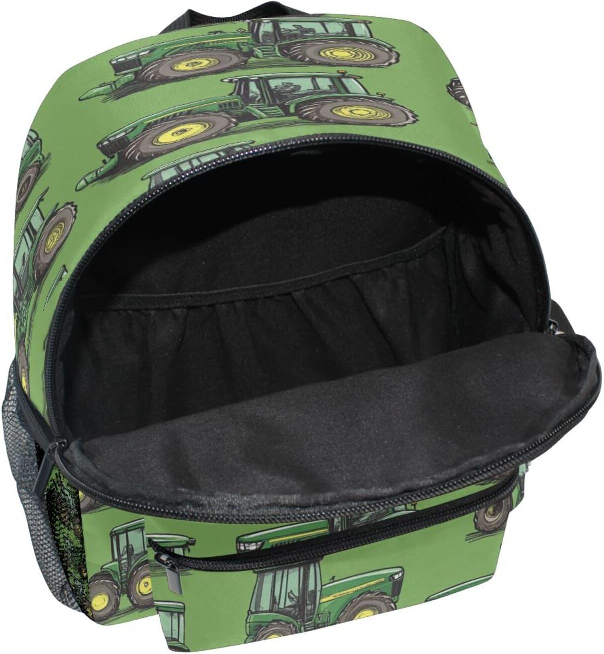 Childish Tractors Green Toddler Backpack Birthday For Boys Girls Durable Kids School Book Bag