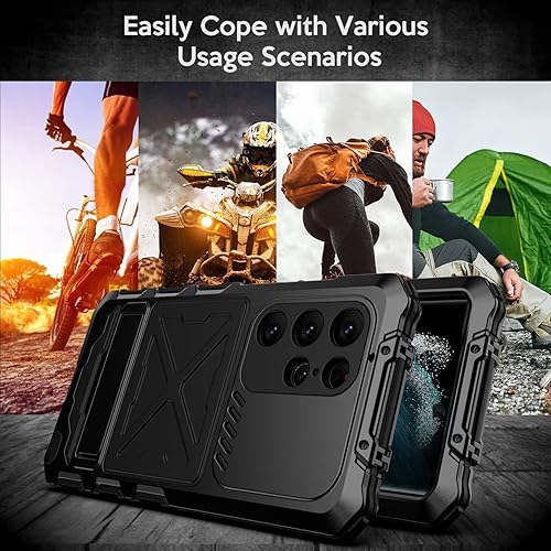 Miniatura 7 de Funda para Galaxy S23 Ultra, resistente armadura de 360 grados, cubierta protectora de cuerpo completo para Samsung Galaxy S23 Ultra, protector de