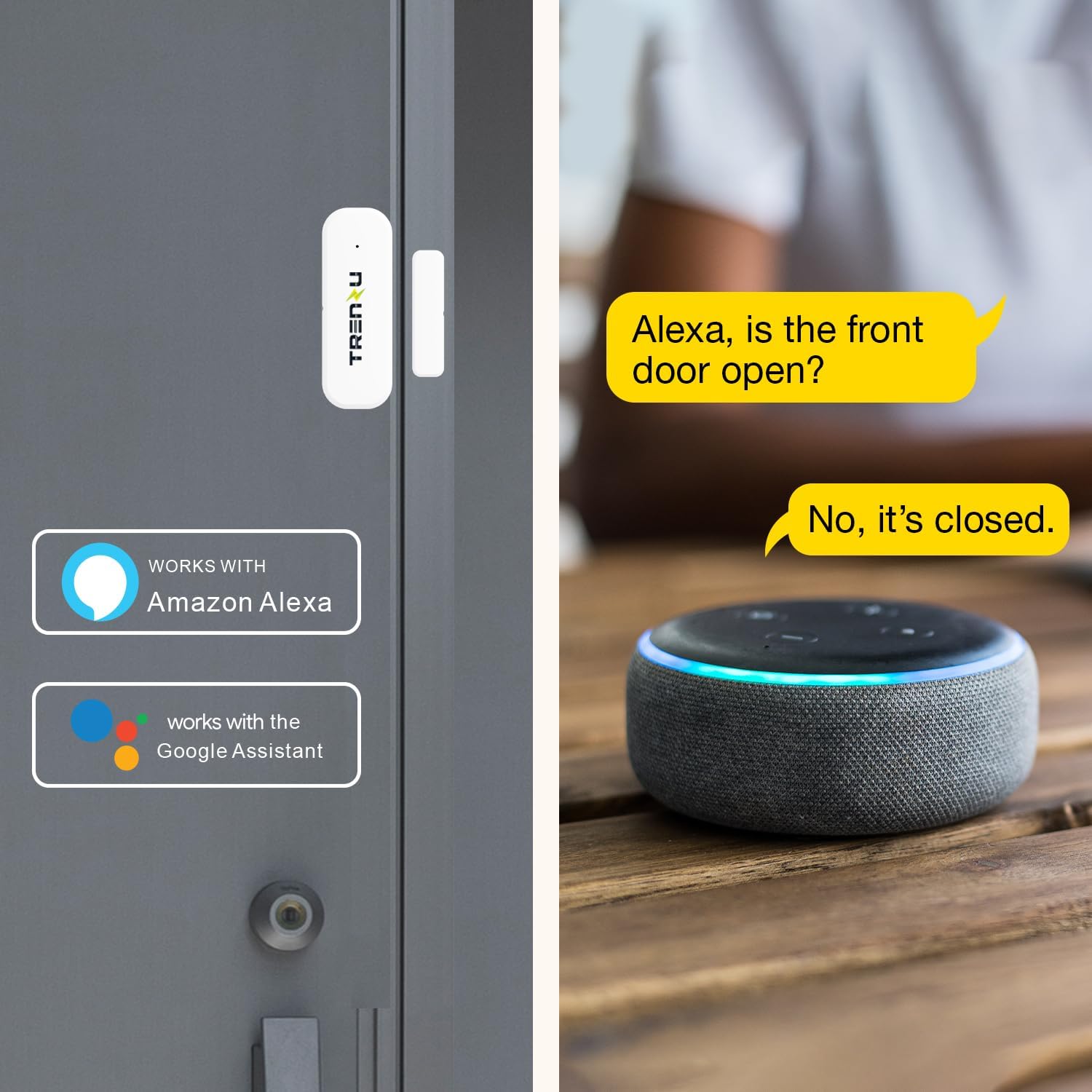WiFi Smart Door Alarm - Instant Siren & Alerts -6