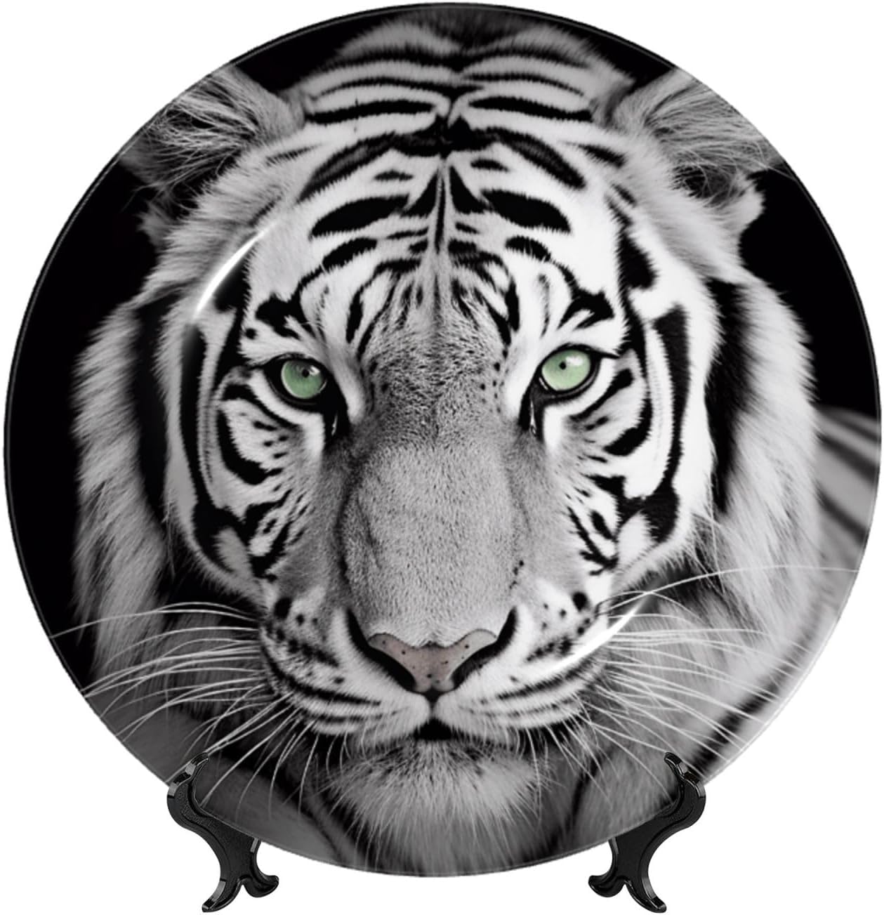 Decorative Plate Art Crafts Bone China Decorative Plate with Display Rack Souvenir Wall Decor Ceramic Ornaments Dinner Plates Ceramic Decoratives Plates for Home Office 10in