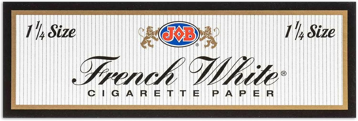 JOB French White 1-1/4 Size Cigarette Papers | Includes ARC Cigarette Saver (24 Pack)