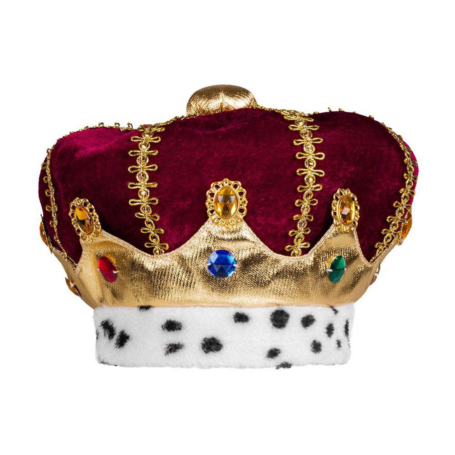 36103 – Children's Majesty Hat, Multicoloured, Crown for Children, King, Duke, Plush Hat, Carnival, Carnival, Theme Party, Halloween