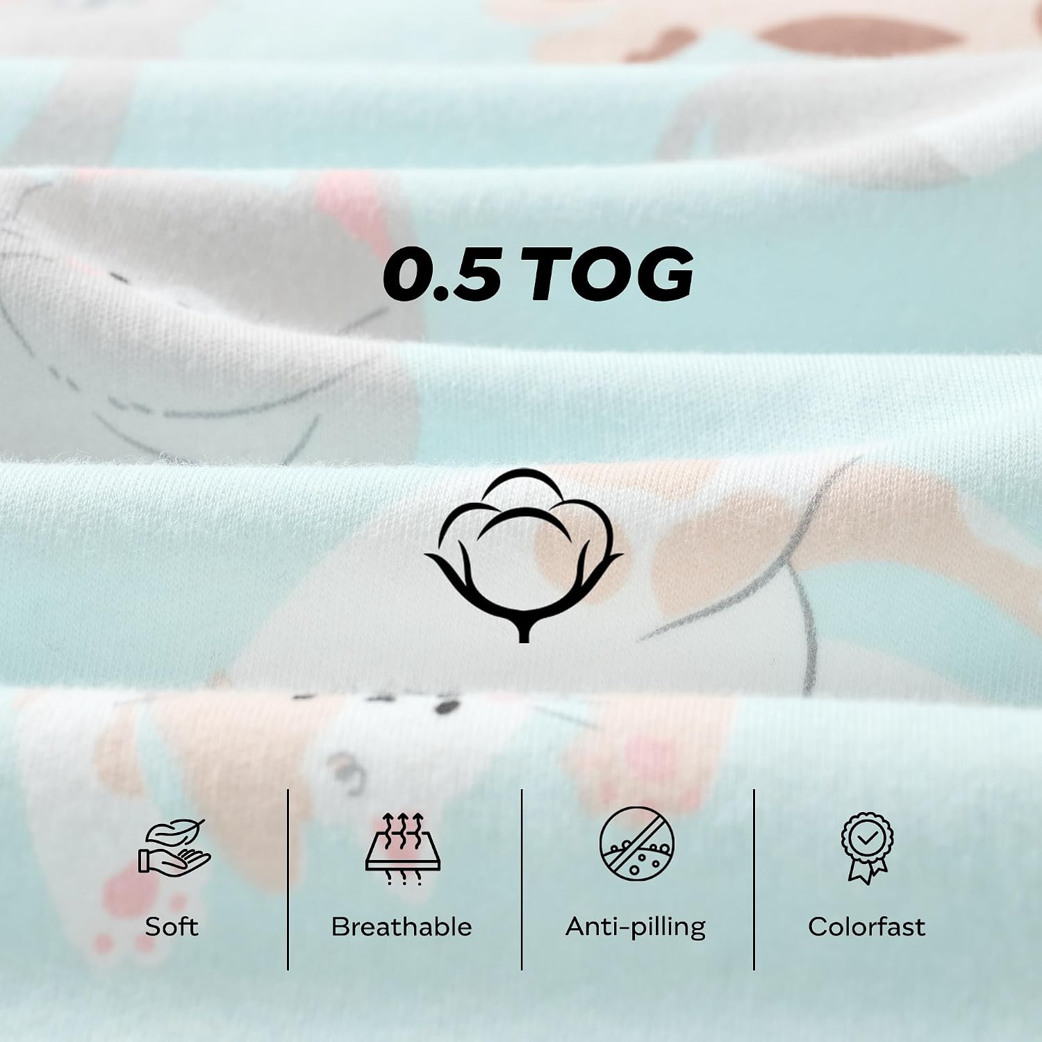 JELLYMONI Baby Sleep Sack 18-24 Months Long Sleeve Wearable Blanket for Baby, 100% Cotton 2 Pack Infant Toddler Baby Sleeping Sack Lightweight Soft 2-Way Zipper