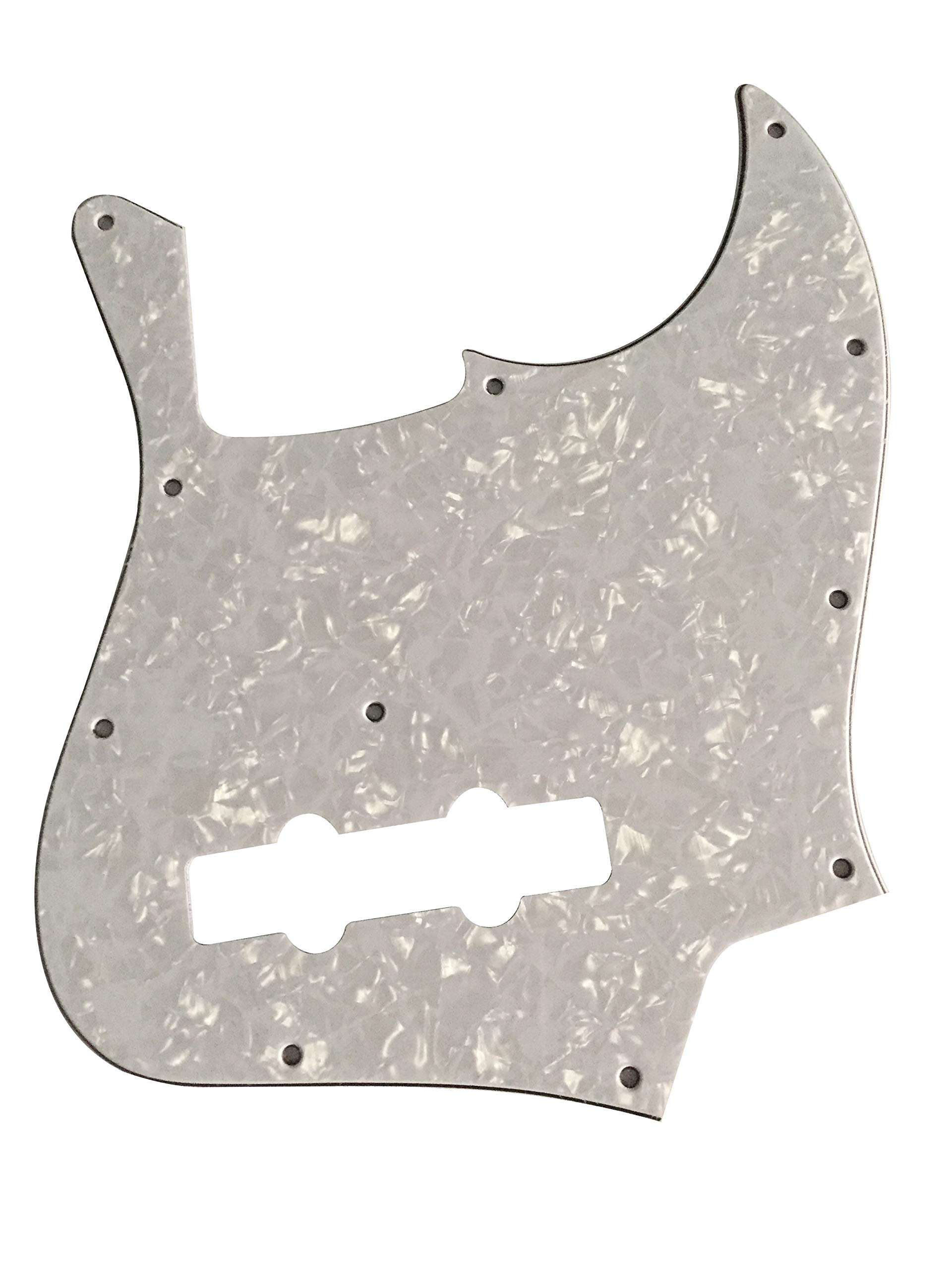 Guitar Parts For Fender Geddy Lee Jazz Bass Guitar Pickguard (4 Ply White Pearl)