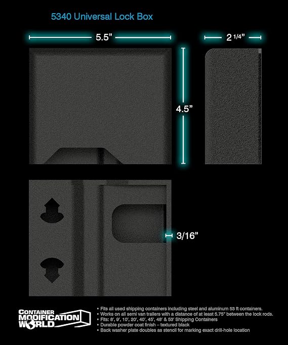 Container Modification World - Bolt On Lock Box and CMWTM 80 mm Keyed Different Lock Bundle