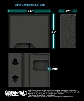 Container Modification World - Bolt On Lock Box and CMWTM 80 mm Keyed Different Lock Bundle