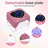 Vista 3 de Lámpara de uñas UV LED 72W Recargable, secador de uñas inalámbrico brillante para esmalte de gel, con 5 ajustes de temporizador, lámpara de curado