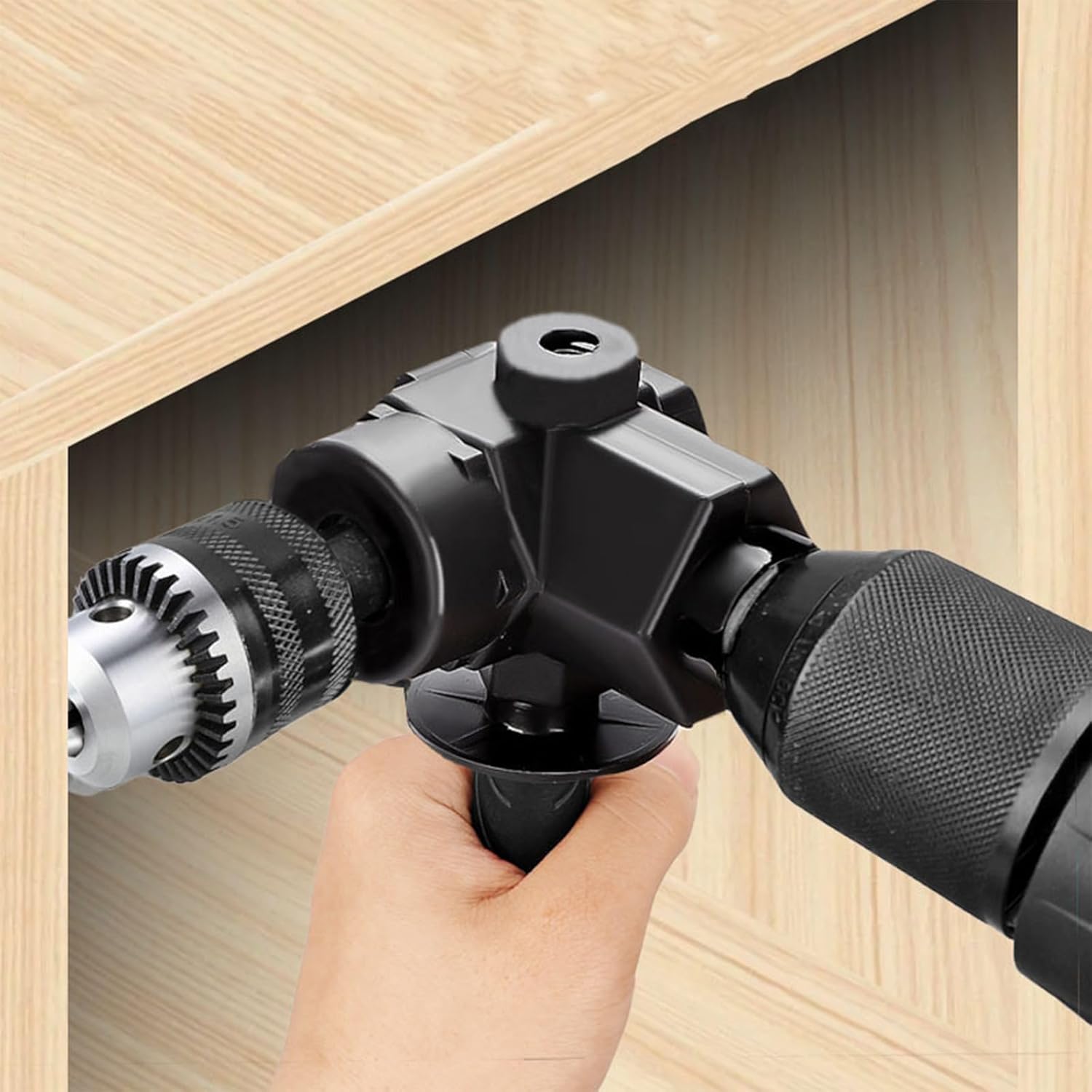 90 Degree Angled Drill Attachment Adapter for Tight Space Compatibles with Various Drill for Woodworking Craft Project