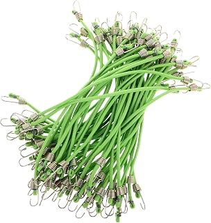 Abaodam 50 Piezas Cinturón de fijación de Cuerda elástica elástica para Equipaje pequeño Mini Cuerdas elásticas Mini elástica para Equipaje de SOGA emulsión Verde