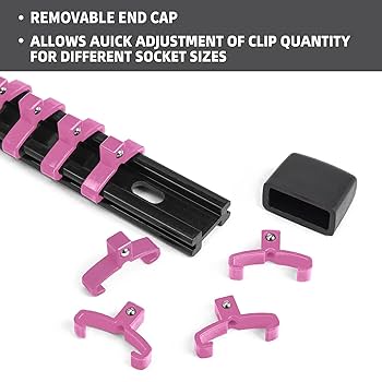 Reniteco Socket Organizer Drive ABS Tools - Pink Socket
