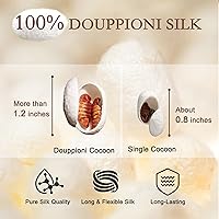 Vista 5 de YOUR MOON Edredón de seda de morera de hebras largas de lujo para verano/primavera, ligero, tamaño Queen, 100% relleno natural de seda de hebras