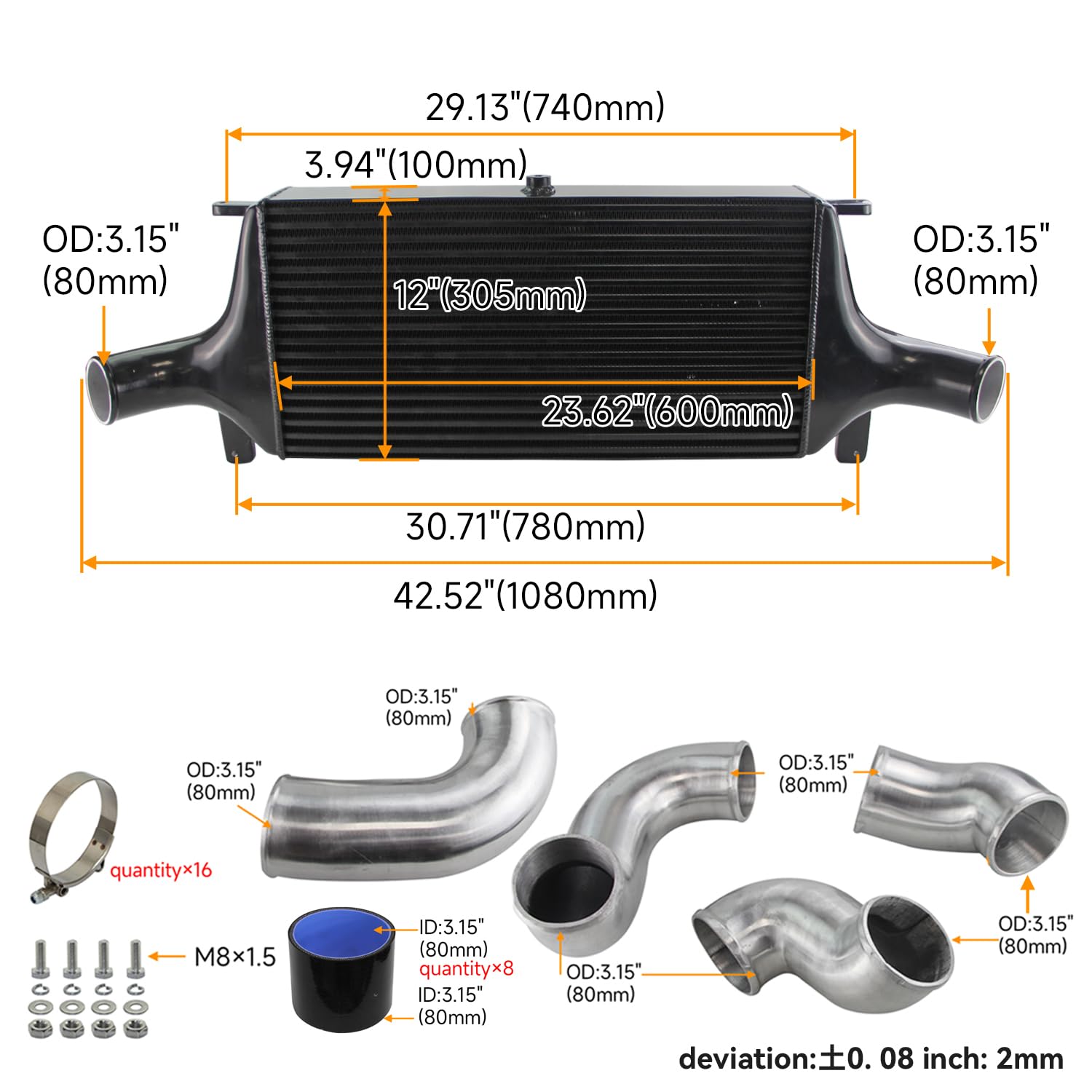 High Performance Fmic Intercooler Kit fits for Skyline R33