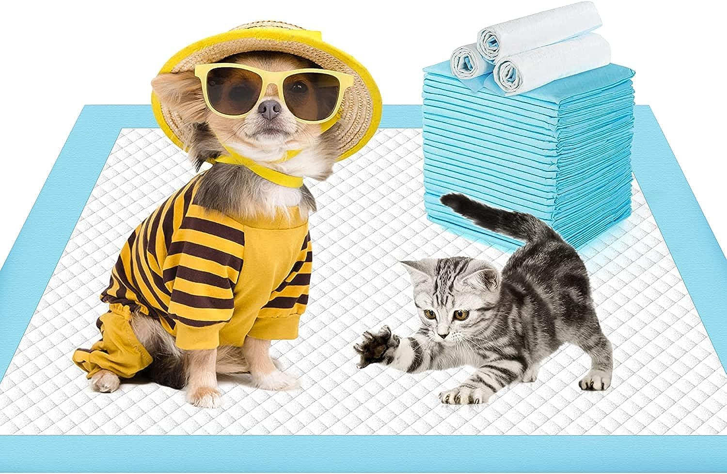 Mumoo Bear Pet Training Pads,Puppy Pee Pads 60x45cm,Indoor Potty Pads for Dogs,Cats & Rabbits,Super Absorbent & Leak Proof