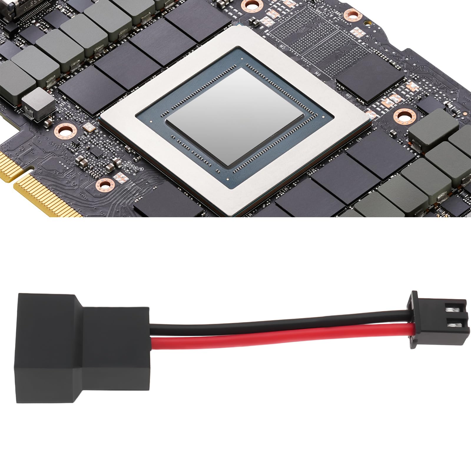 2 szt. JST XH 2,54 mm 2-pinowy na 4-pinowy kabel adaptera wentylatora odpowiedni do procesora GPU GPU RAM (4 cm)